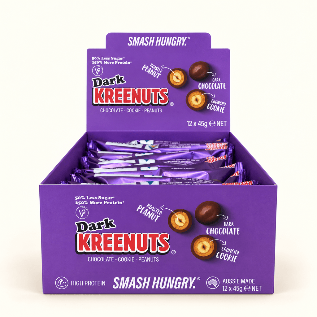 Dark Chocolate KREENUTS® carton of 12 × 45g bags
